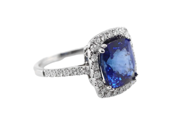 RING WITH BLUE DIAMOND